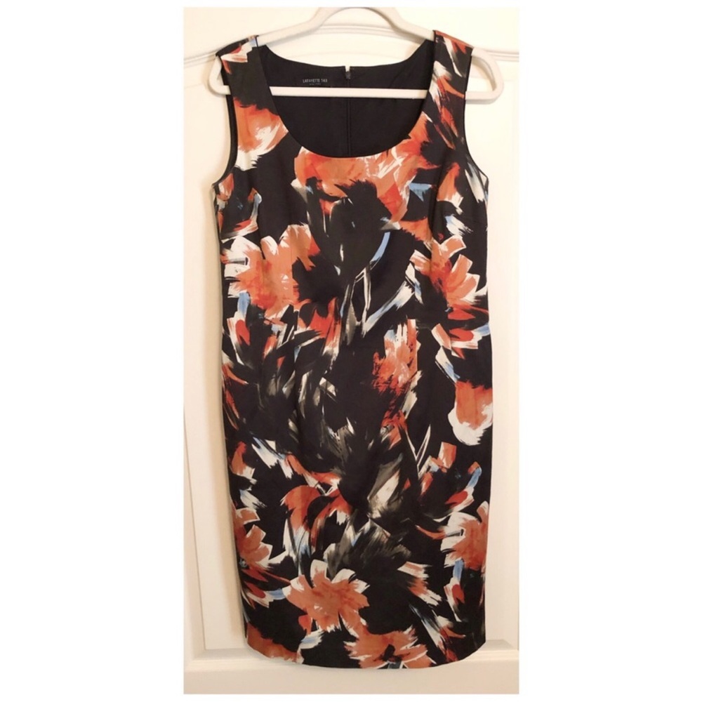 LAFAYETTE 148 New York Rebecca Floral Print Sleeveless Shift Sheath Dress - Picture 3 of 6